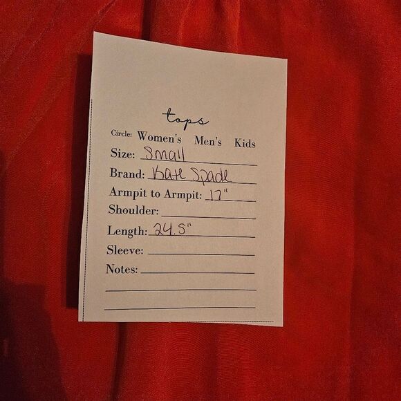 Kate Spade Sleeveless Silk Blouse. Red Small - Picture 6 of 12